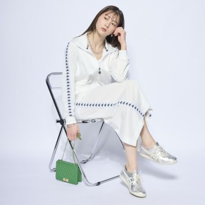 新品タグ付き定価1万2000円　プロアマ愛用kappa ゴルフパンツ　レディース レディースゴルフウエア ハーフZIPモックネックトップス