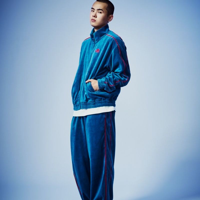 カッパ メンズ ベロアトラックジャケット カジュアルウェア トップス 長袖 ブラック 黒 ブルー 青 送料無料 Kappa 245323 メンズ ベロアトラックジャケット | トップス | Kappaオンラインストア